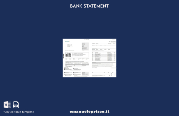 modello word delle pagine dell'estratto conto bancario Australia Suncorp in stil